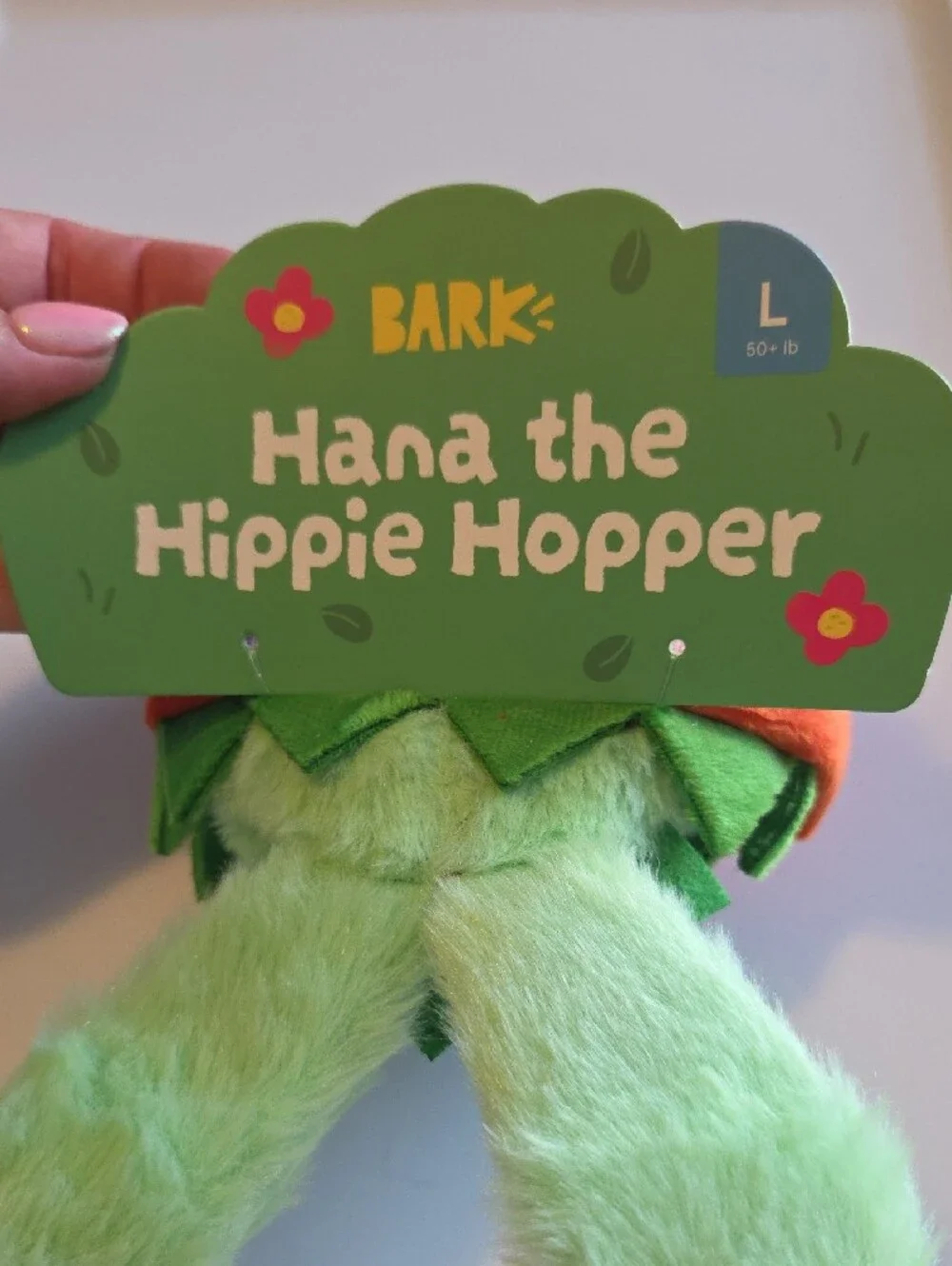 💰 3 For $35 Bark Box - Hana The Hippie Hopper - Lime Green Bunny in Orange Pot